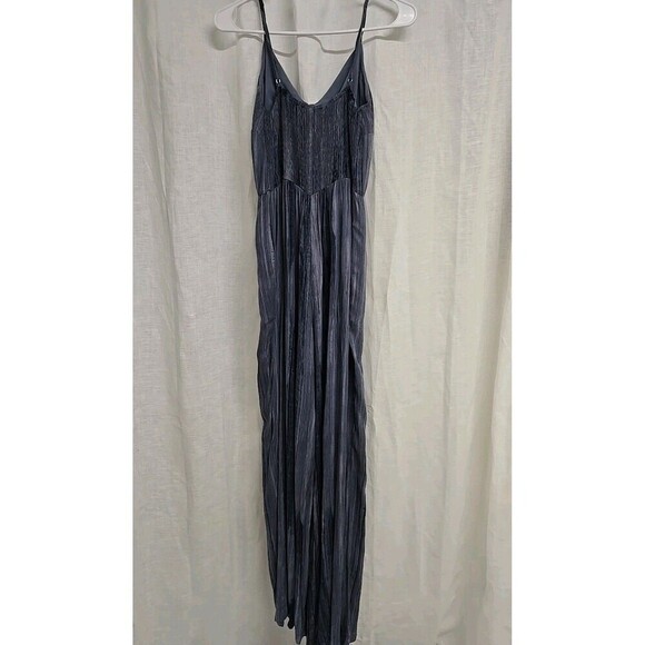 Soma Wknd Jumpsuit 100% Rayon Stripe Stone Blue Wash Pocket Women’s Size S - Picture 4 of 10